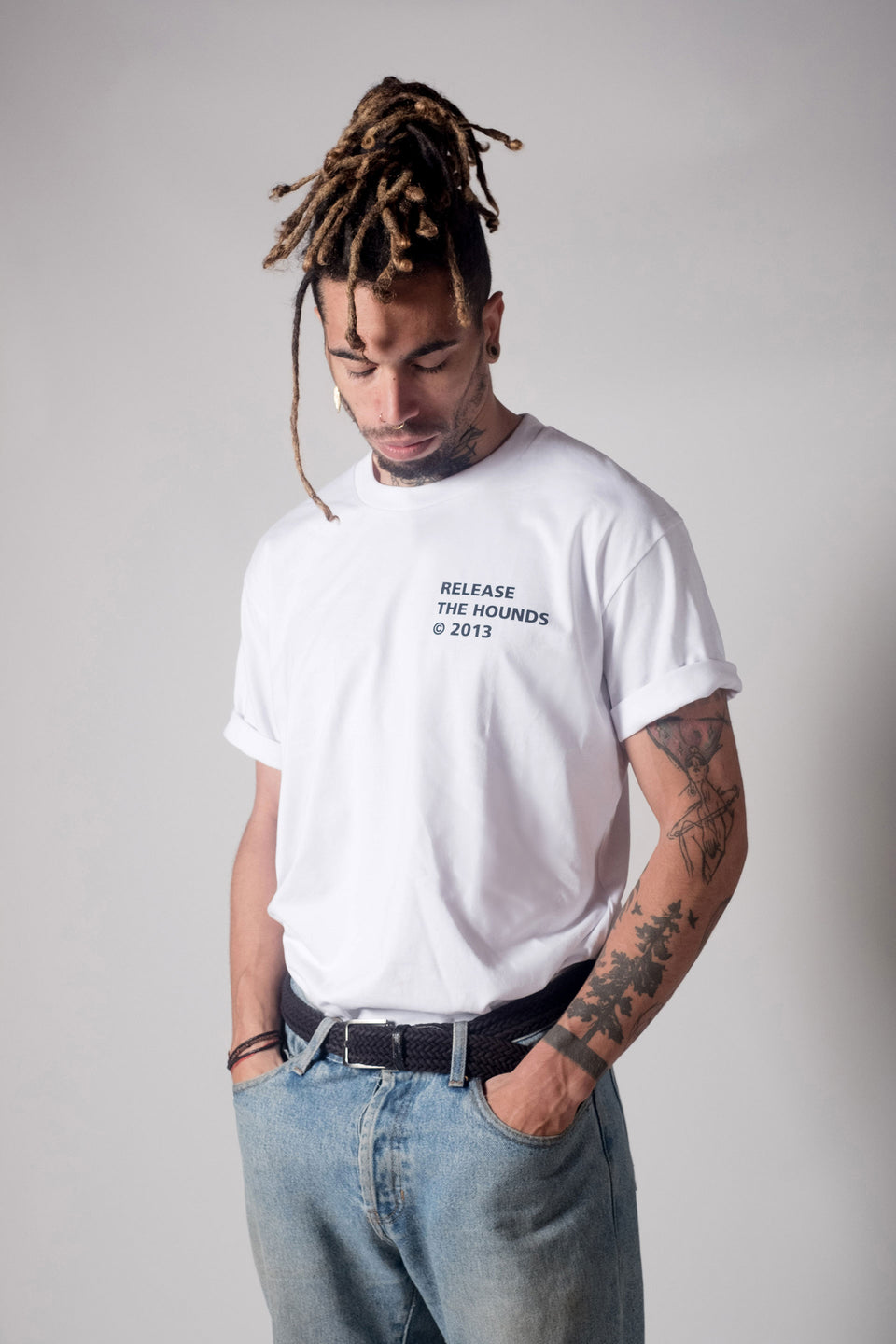 Release The Hounds 'Copyright' T-shirt - White