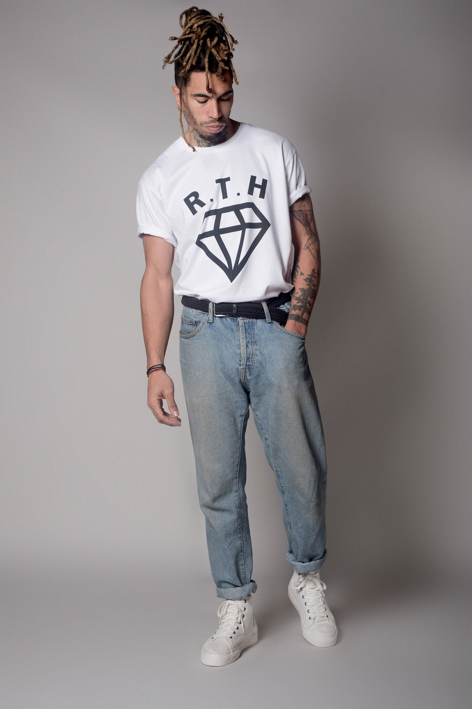 RTH Diamond Logo T-shirt - White