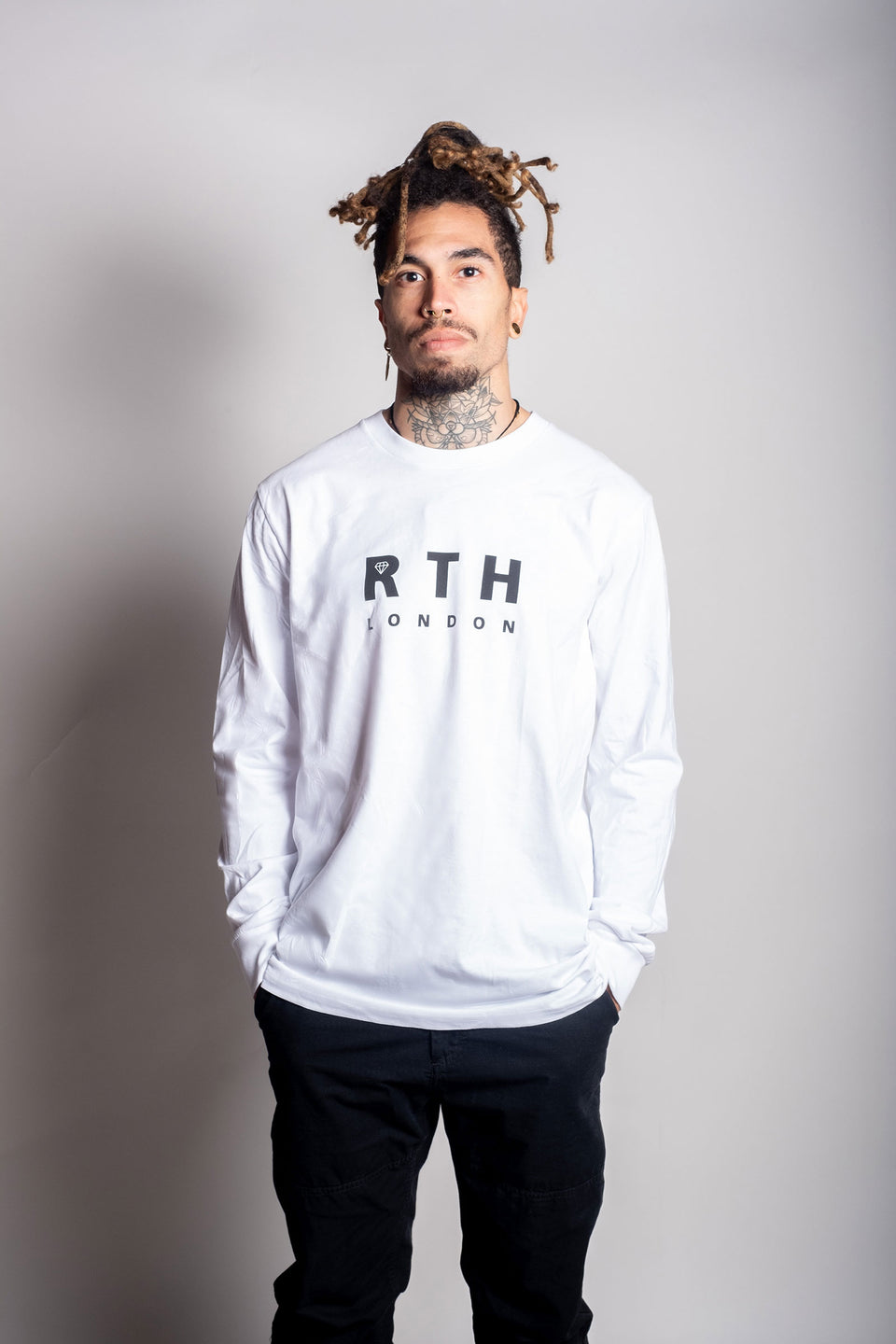 RTH London Long Sleeve Tee - White